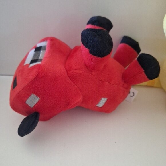 Minecraft Mooshroom & Ocelot Plush Set Red Yellow 7" Cow Cat 2014 - Picture 12 of 16